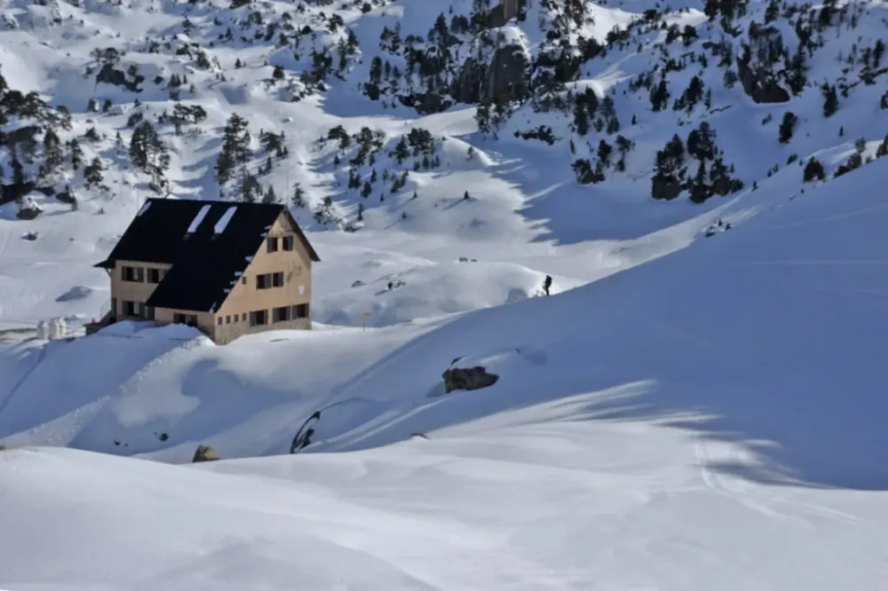 Raquettes à neige à Asté